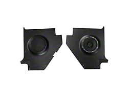 RetroSound Kick Panels with Deluxe Speakers; Black (60-65 Ranchero)
