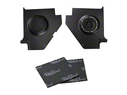 RetroSound Kick Panels with Deluxe Speakers and Sound Dampening; Black (60-65 Ranchero)
