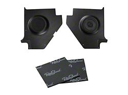 RetroSound Kick Panels with Standard Speakers and Sound Dampening; Black (60-65 Ranchero)