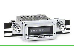 RetroSound RetroRadio Motor 1 Radio with Chrome Face, Chrome Bezel and Chrome Metal Knobs (64-66 Ranchero)