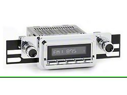 RetroSound RetroRadio Motor 1 Radio with Chrome Face, Chrome Push Buttons, Installation Bezel and Knobs (64-66 Mustang)