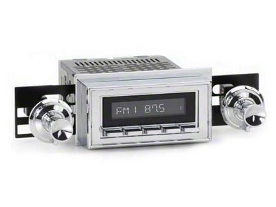 RetroSound RetroRadio Motor 4 Radio with Chrome Face, Chrome Push Buttons, Installation Bezel, Knobs and SiriusXM Tuner (62-65 Chevy II)