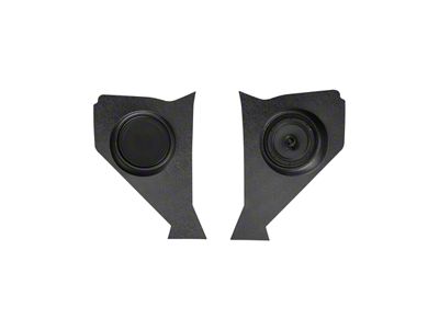 RetroSound Kick Panels with Standard Speakers; Black (1957 150, 210, Bel Air, Nomad)