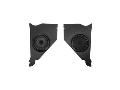 RetroSound Kick Panels with Standard Speakers; Black (55-56 150, 210, Bel Air, Nomad)