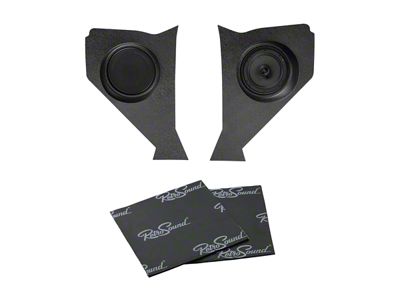 RetroSound Kick Panels with Standard Speakers and Sound Dampening; Black (1957 150, 210, Bel Air, Nomad)