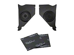 RetroSound Kick Panels with Standard Speakers and Sound Dampening; Black (55-56 150, 210, Bel Air, Nomad)