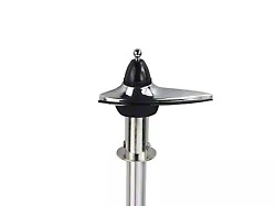 RetroSound Replacement Antenna with Collapsible Mast; Front Mount; Chrome (1957 150, 210, Bel Air, Nomad)