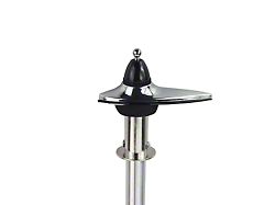 RetroSound Replacement Antenna with Collapsible Mast; Front Mount; Chrome (55-56 150, 210, Bel Air, Nomad)