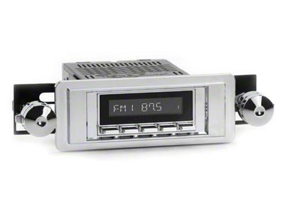 RetroSound RetroRadio Motor 1 Radio with Chrome Face, Chrome Push Buttons, Installation Bezel and Knobs (55-56 150, 210, Bel Air, Nomad)