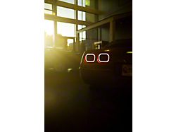 RetroVette Halo LED Tail Lights; Black Housing; Clear Lens (90-96 Corvette C4)