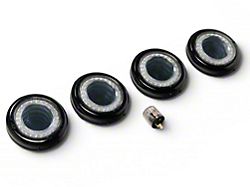RetroVette Infinity LED Tail Lights; Black Housing; Clear Lens (68-82 Corvette C3)