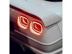 RetroVette Infinity LED Tail Lights; Black Housing; Clear Lens (90-96 Corvette C4)