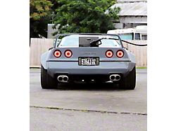 RetroVette Infinity Red Halo LED Tail Lights; Black Housing; Red Lens (84-89 Corvette C4)