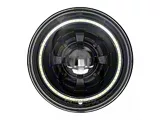 7-Inch LED Headlight with Classic Switchback Halo; Black Housing; Clear Lens (Universal; Some Adaptation May Be Required)
