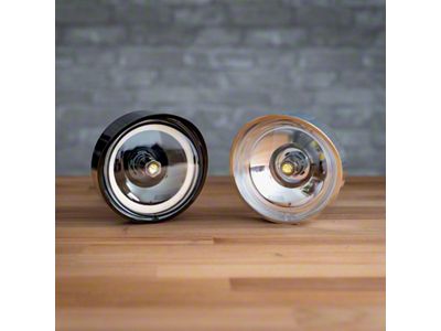 Billet Front Parking Lamps with Revive 1157 Amber LED; Chrome Housing (1969 Camaro)