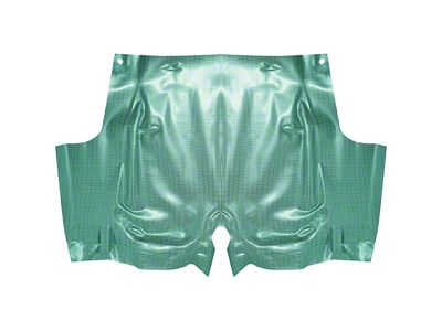 Molded PVC Trunk Mat; Black/Aqua Houndstooth (1967 Camaro)