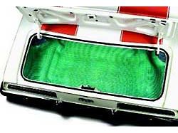 Molded PVC Trunk Mat; Black/Aqua Houndstooth (1968 Camaro)