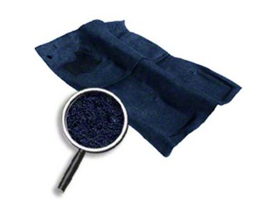 Passenger Area Cutpile Molded Carpet; Blue (82-84 Camaro w/ Center Console)