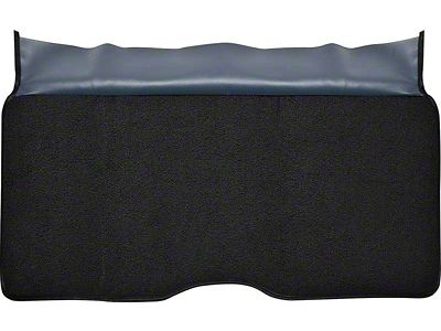 Rear Fold Down Seat Loop Carpet; Black (1967 Camaro)