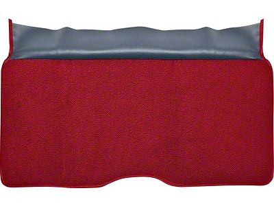 Rear Fold Down Seat Loop Carpet; Red (1967 Camaro)