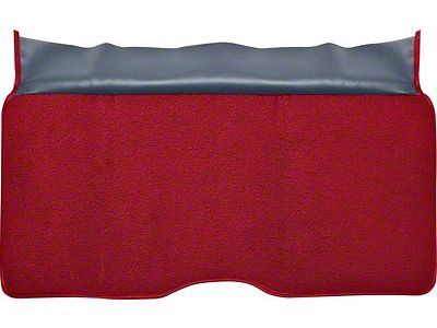 Rear Fold Down Seat Loop Carpet; Red (68-69 Camaro)