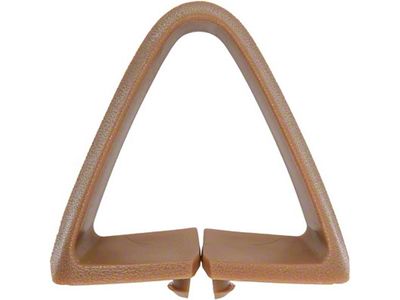 Triangle Bucket Seat Belt Guide; Buckskin (73-81 Camaro)