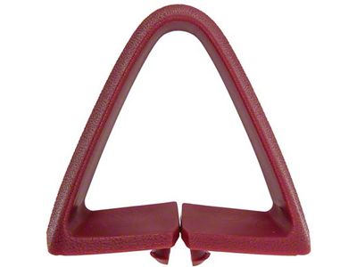Triangle Bucket Seat Belt Guide; Firethorn Red (73-81 Camaro)