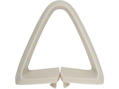 Triangle Bucket Seat Belt Guide; White (73-81 Camaro)