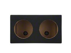 Rhino Box Dual 8-Inch Subwoofer Box; Carpeted (82-92 Camaro)