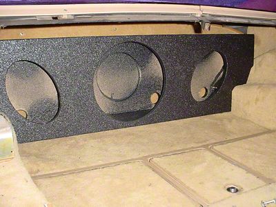 Rhino Box Trunk Subwoofer Box for 10-Inch Subwoofer and Two 6x9-Inch Speakers; Poly Coated (68-82 Corvette C3)
