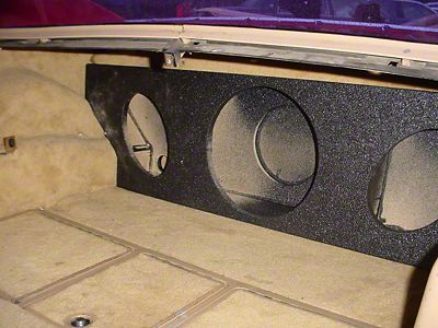 Trunk Subwoofer Box for 12-Inch Subwoofer and Two 6x9-Inch Speakers; Poly Coated (68-82 Corvette C3)
