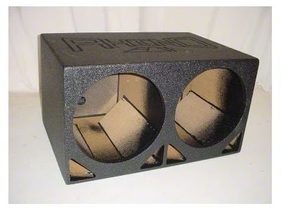 Rhino Box Dual 12-Inch Double Ported Subwoofer Box; Poly Coated (Universal; Some Adaptation May Be Required)