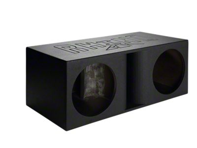 Rhino Box Dual 12-Inch Horn Ported Subwoofer Box; Poly Coated (Universal; Some Adaptation May Be Required)