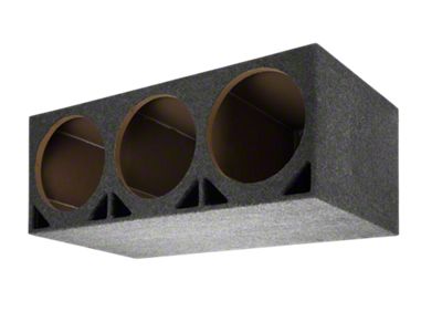 Rhino Box Triple 12-Inch Double Ported Subwoofer Box; Carpeted (Universal; Some Adaptation May Be Required)