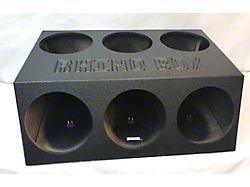 6 x 12-Inch Subwoofer Box; Poly Coated (84-96 Corvette C4)