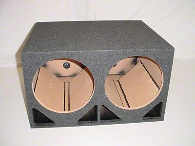 Rhino Box Dual 10-Inch Double Ported Subwoofer Box; Carpeted (Universal; Some Adaptation May Be Required)