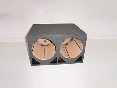 Rhino Box Dual 12-Inch Double Ported Subwoofer Box; Carpeted (Universal; Some Adaptation May Be Required)