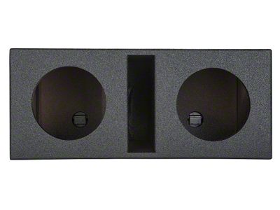 Rhino Box Dual 8-Inch Slot Ported Subwoofer Box; Poly Coated (Universal; Some Adaptation May Be Required)