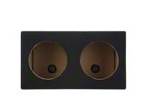 Dual 8-Inch Subwoofer Box; Carpeted (84-96 Corvette C4)