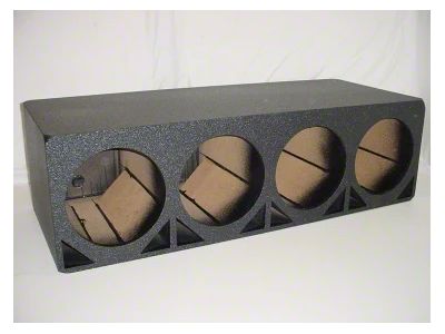 Rhino Box Quad 10-Inch Double Ported Subwoofer Box; Poly Coated (Universal; Some Adaptation May Be Required)
