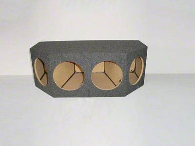 Rhino Box Quad 10-Inch Front Facing Subwoofer Box; Carpeted (84-96 Corvette C4)