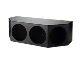 Quad 10-Inch Front Facing Subwoofer Box; Poly Coated (84-96 Corvette C4)