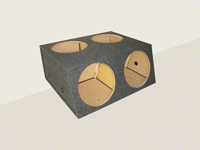 Rhino Box Quad 15-Inch Subwoofer Box; Carpeted (84-96 Corvette C4)