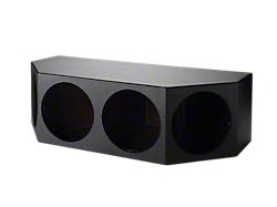Quad 12-Inch Front Facing Subwoofer Box; Poly Coated (82-92 Firebird)