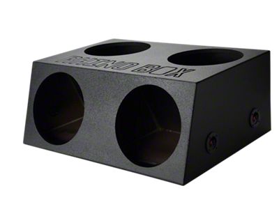 Rhino Box Quad 12-Inch Subwoofer Box; Poly Coated (82-92 Firebird)