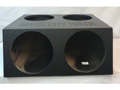 Rhino Box Quad 15-Inch Subwoofer Box; Poly Coated (82-92 Firebird)