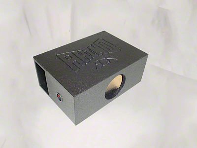 Rhino Box Single 8-Inch Super Bass Horn Ported Subwoofer Box; Poly Coated (Universal; Some Adaptation May Be Required)