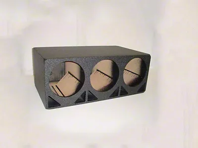 Rhino Box Triple 10-Inch Double Ported Subwoofer Box; Poly Coated (Universal; Some Adaptation May Be Required)