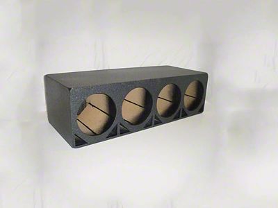 Quad 12-Inch Double Ported Subwoofer Box; Poly Coated (Universal; Some Adaptation May Be Required)