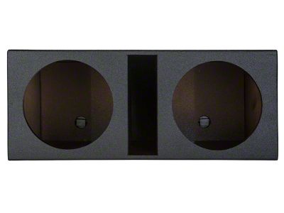 Dual 12-Inch Slot Ported Subwoofer Box; Poly Coated (Universal; Some Adaptation May Be Required)